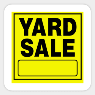 Yard Sale Sticker